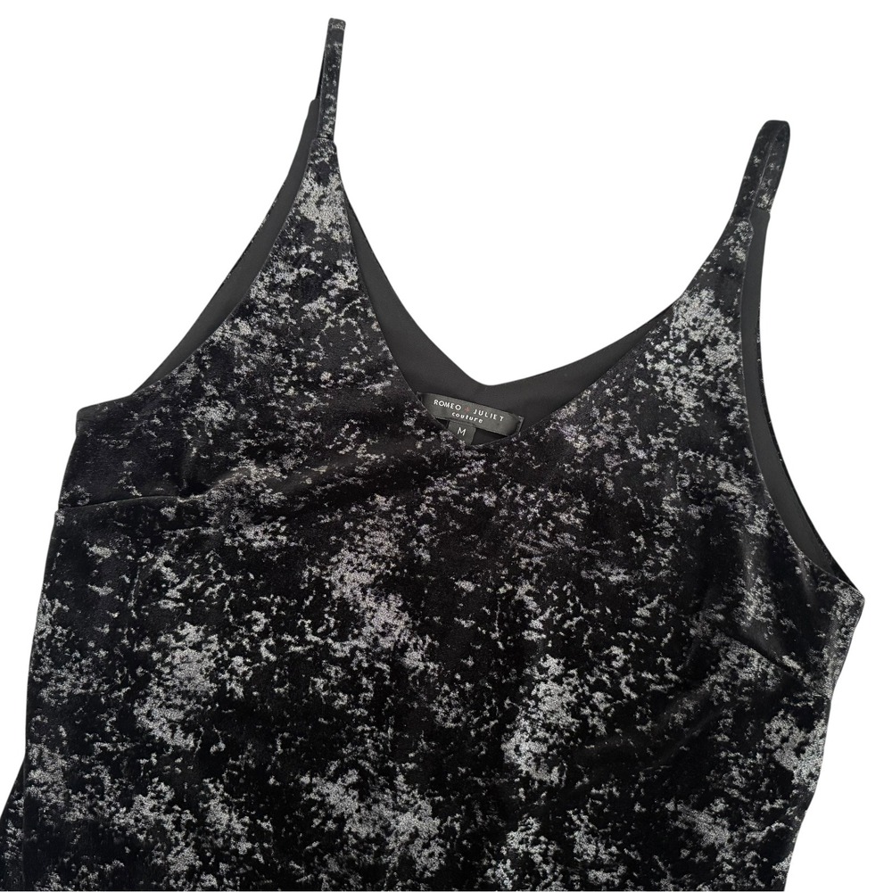 Black Velvet Whimsigoth Dark Romantic‎ Camisole Tank Top V-Neck Medium Victorian